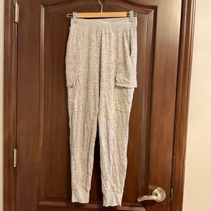Grey soft jogger sweatpants